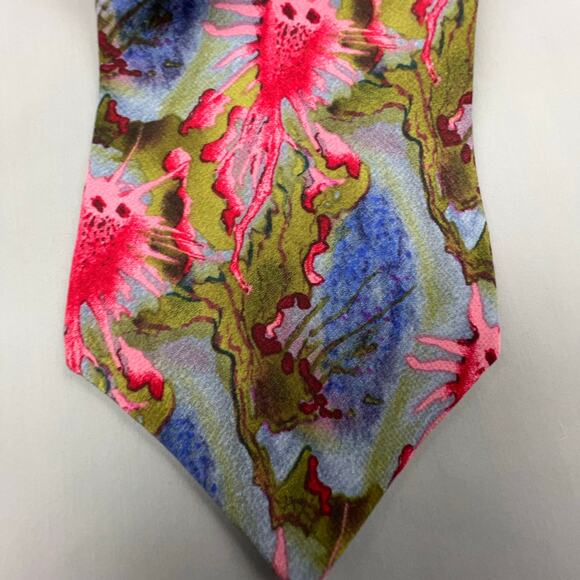 Jerry Garcia Tie Thistle Ghost Collection Five Silk Psychedelic Floral Vintage - Picture 2 of 7